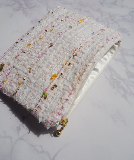 【Msize】floral bloom tweed（pouch）