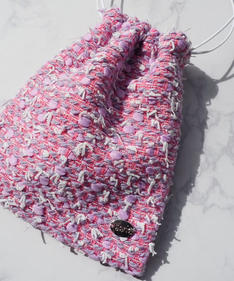 pink lavender×white couture（kinchaku）
