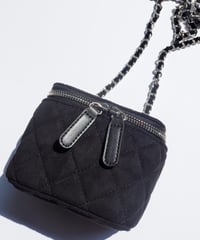 ラスト1点【即納】chain suede mini bag （black）