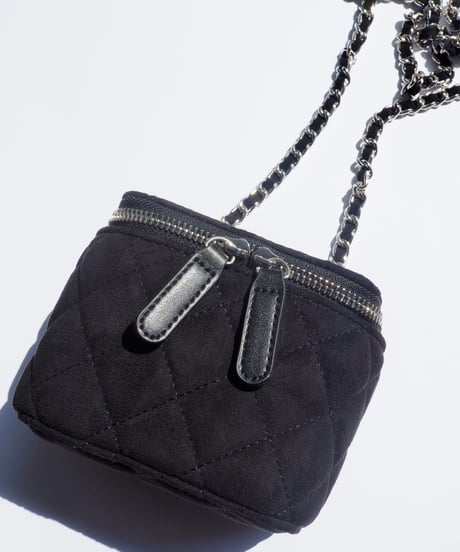 ラスト1点【即納】chain suede mini bag （black）
