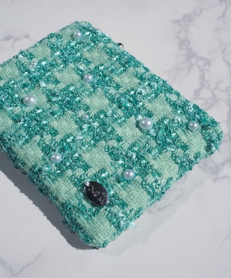 perl×cyan blue×shiny couture（pouch）