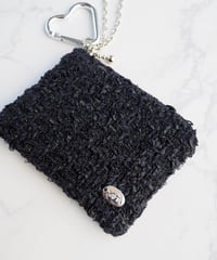 black×lamé russell fringe（charm pouch）