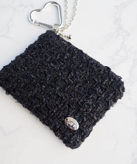 black×lamé russell fringe（charm pouch）