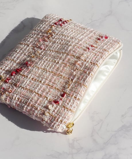 【M size】pink beige×gold（pouch）