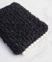 side pearl×black×lamé russell fringe（pouch）
