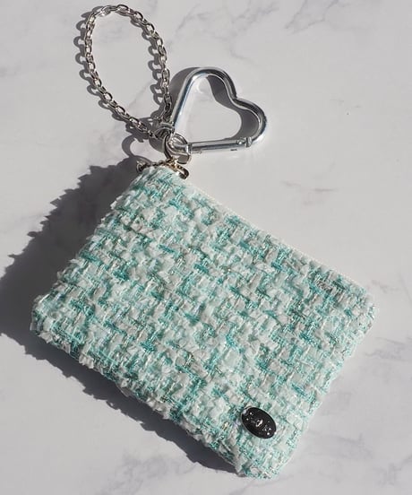 light blue×silver（charm pouch）