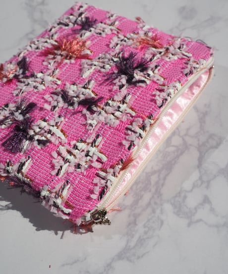【M size】pink×white×purple couture（pouch）