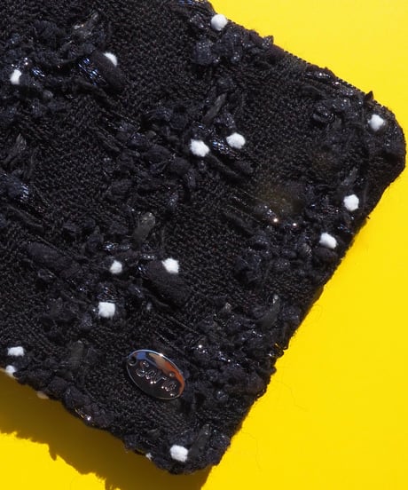 black×silver and white pompom（pouch）