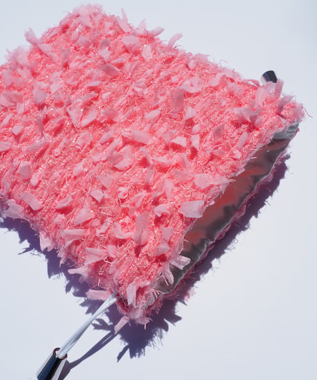 coral pink×feather（kinchaku）