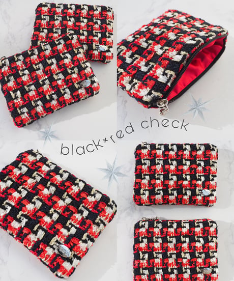black×red check（pouch）