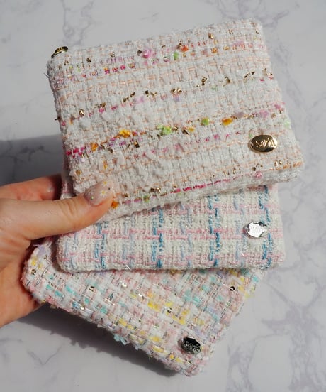 floral bloom tweed（pouch）