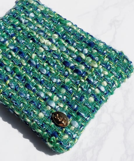 green×navy tweed（pouch）