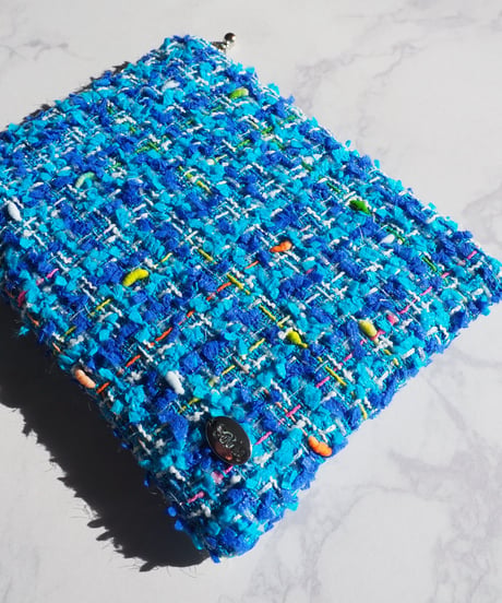 【M size】blue white×mulch color（pouch）