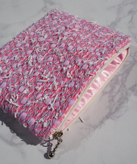 【M size】pink lavender×white couture（pouch）