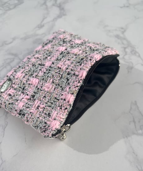 pink×black check（pouch）