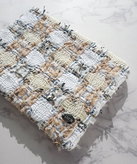 【M size】écru×beige check（pouch）