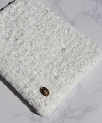 【M size】pearl×white couture tweed（pouch）