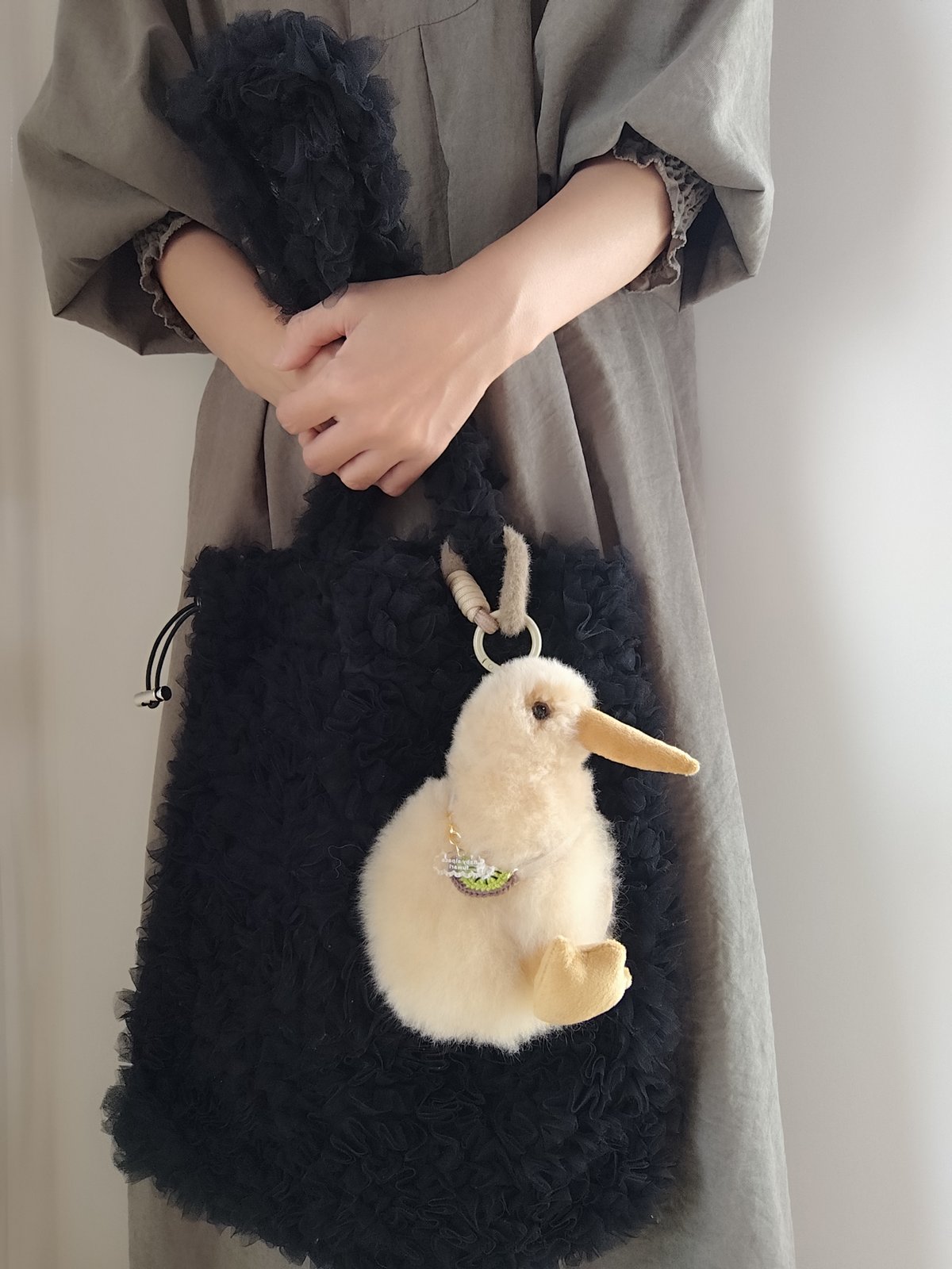 🥝Mサイズキウイキーチャーム(ポシェット付き) | Baby alpaca fuwari