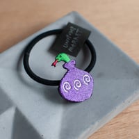 ヘビ　刺繍ヘアゴム