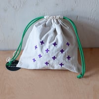 クロス巾着　ホワイト