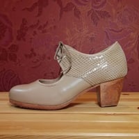 オスーナ＞フラメンコシューズ(プロA)ワンベルト☆黒 表革 | MIGUSTO