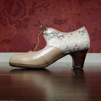 オスーナ＞フラメンコシューズ(プロA)ワンベルト☆黒 スエード