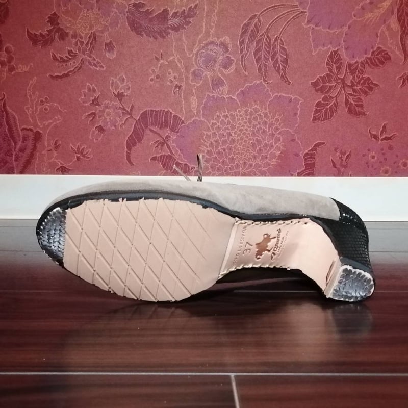 オスーナ＞フラメンコシューズ(プロA)紐タイプ☆スエードコンビ