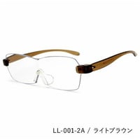 レサ ルーペメガネ 拡大鏡 122サイズ 男女兼用 拡大率1.6倍 LL-001-2A ライトブラウン