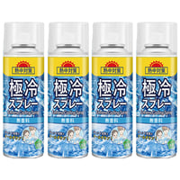 ROFA 熱中症対策Cool spray 服の上から極令スプレー 無香料 冷感スプレー 熱中症対策 グッズ 冷気で瞬間冷却 260ml 4本セット