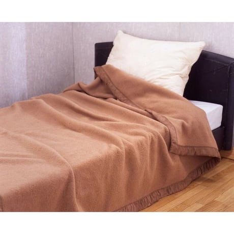 毛布 シングル(140×200cm) 理想 ぬくぬく ピュアキャメル100%