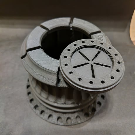 『Drilled』（ドリルド）艶消し黒　3Dプリンター鉢