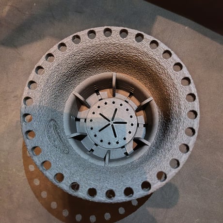 『Drilled』（ドリルド）艶消し黒　3Dプリンター鉢