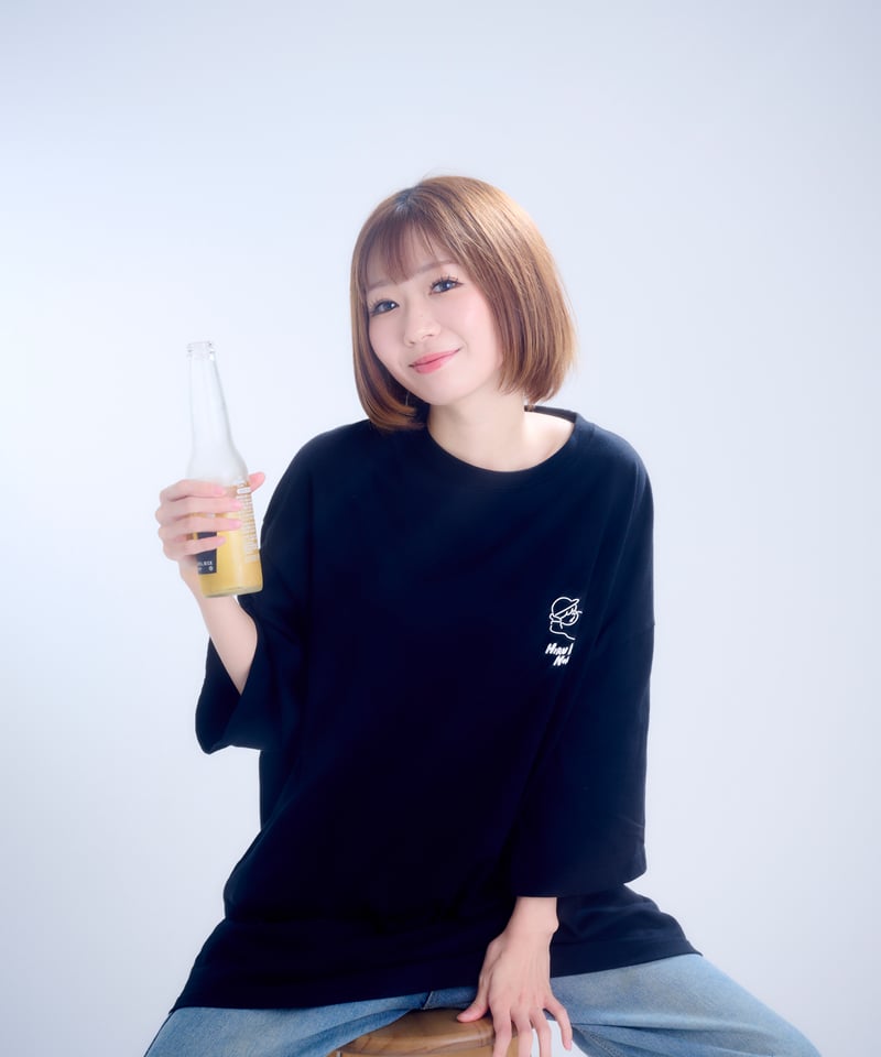 半袖】『昼から呑んだくれ』back print T-shirt（black） | 怠惰万歳