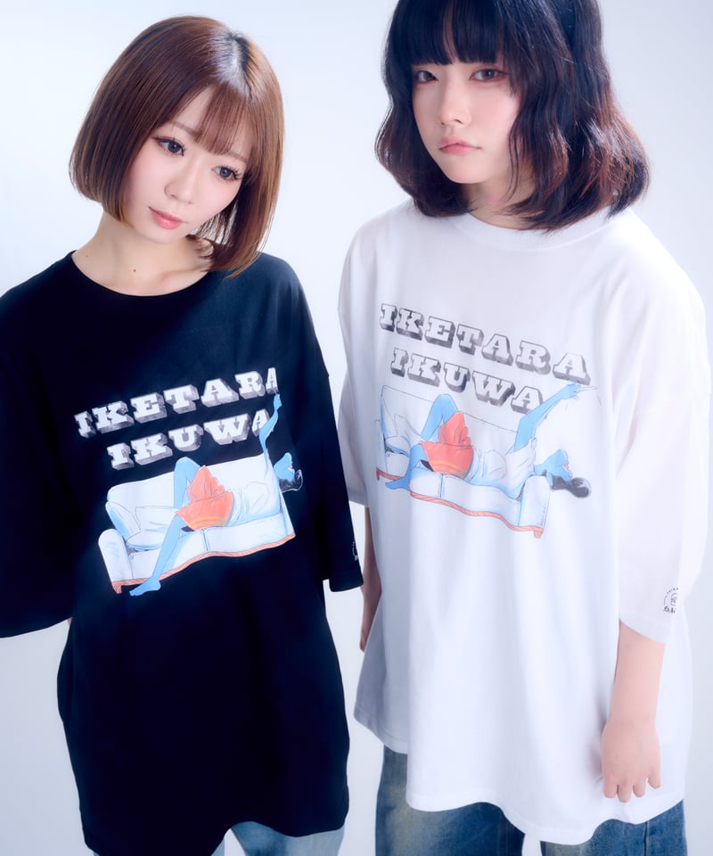 【新品・未使用・タグ付き】WAAC 半袖フードトップス 半袖】『行けたら行くわ』print T-shirt（white） | 怠惰万歳