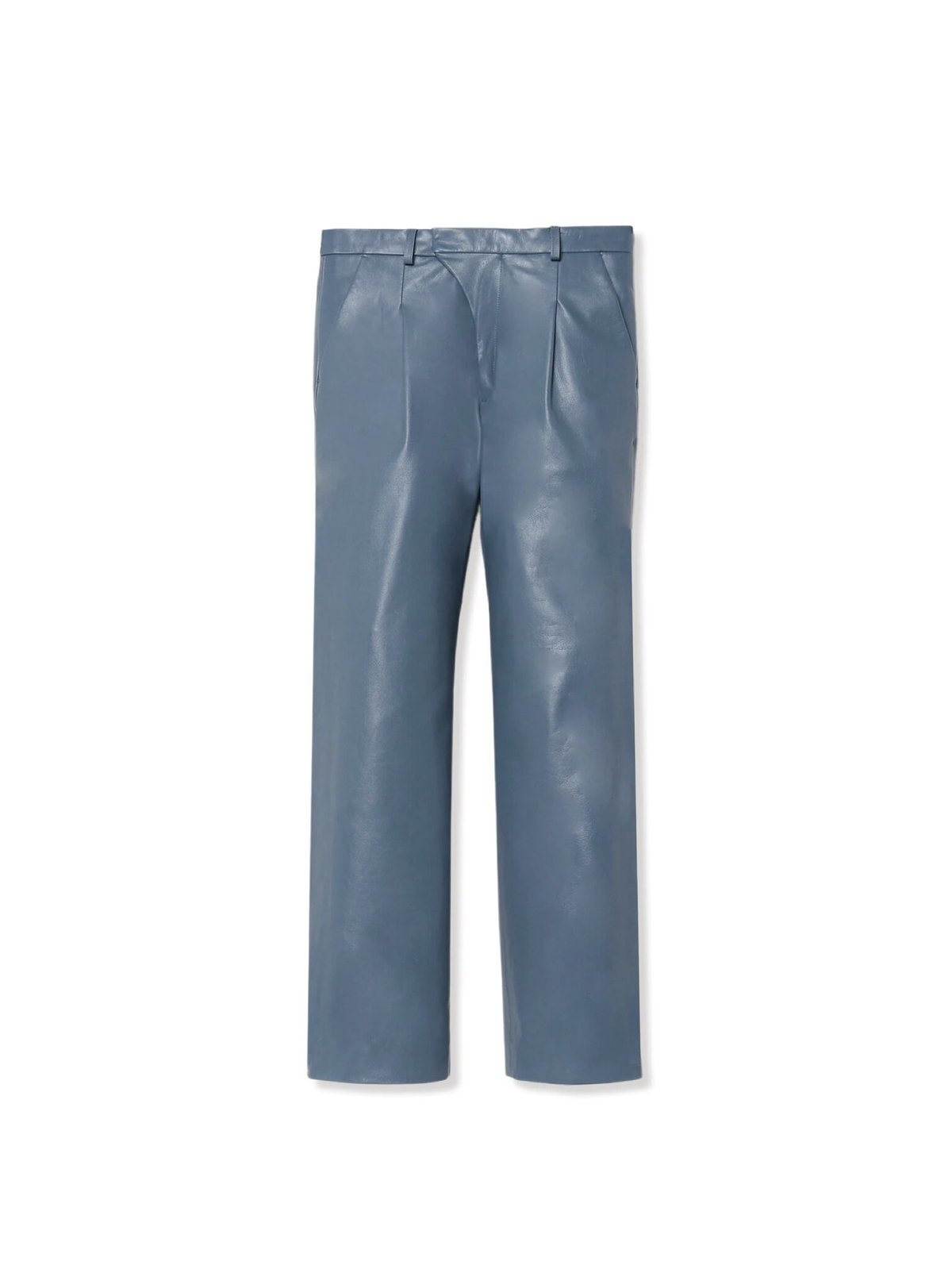 Valaado Ten Blue Leather Pants | THE MOTEL