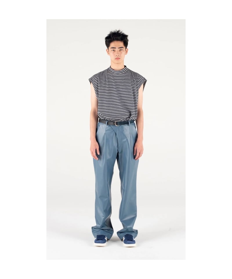 Valaado Ten Blue Leather Pants | THE MOTEL