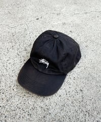 “Stussy” Fade Black Logo Cap