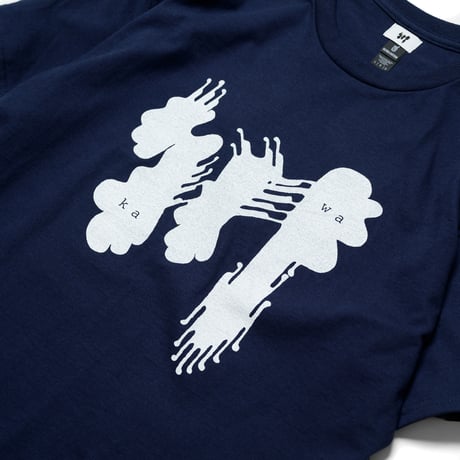 川 biglogo tee / 紺×白