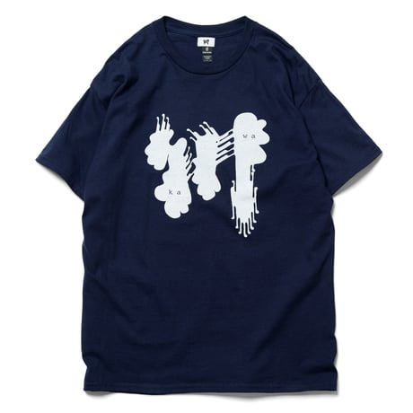 川 biglogo tee / 紺×白