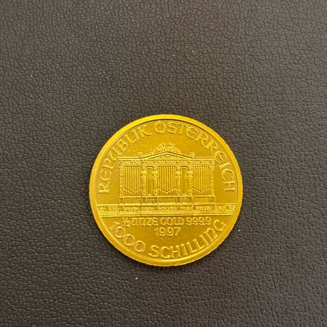 【中古希少】ウィーン金貨ハーモニー(1/2オンス)【配送料込】