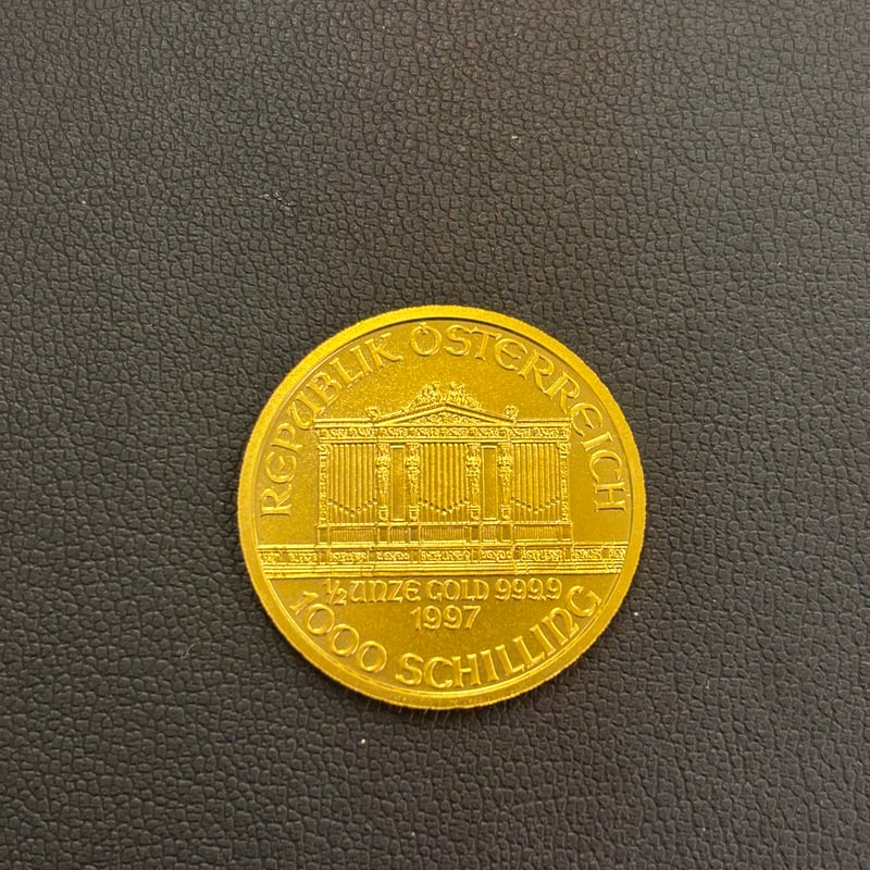 中古希少】ウィーン金貨ハーモニー(1/2オンス)【配送料込