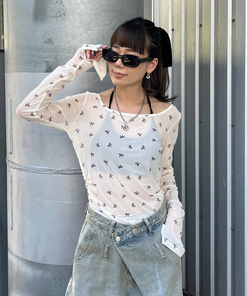 シアーTOPS｢RIBBON LAYERED SET｣#Ri0809 | Miney