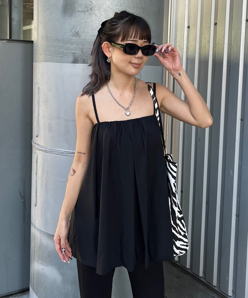 ベアキャミソール｢BLACK A-LINE｣#Ri0793 | Miney