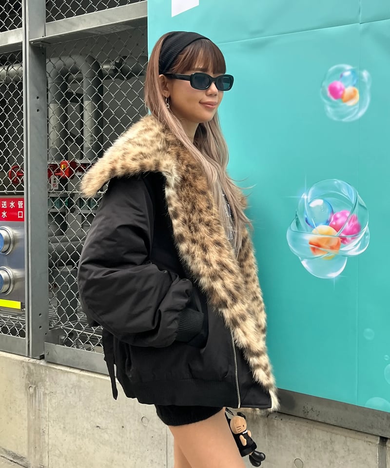 フェイクファーフライトJK｢LEOPARD SKY｣#Ri0875 | Miney