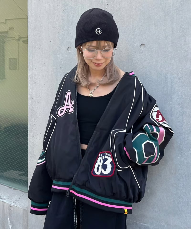 中綿オーバーサイズアウター｢SMILE1988｣#Ri0686 | Miney