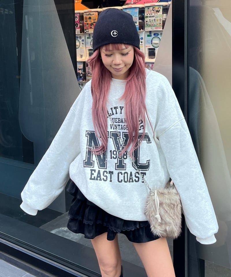 裏起毛オーバーサイズSW｢NYC1988｣#Ri0718 | Miney