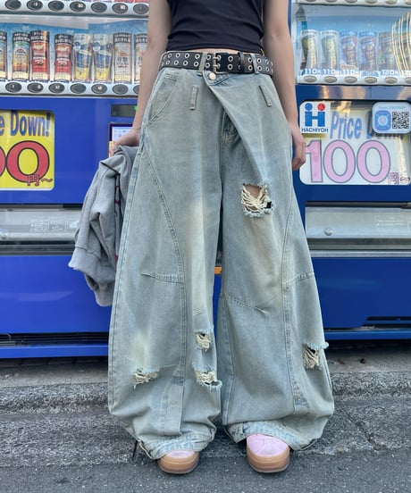 ジニーパンツ ジェイダ GYDA H/Wオープンフロントファスナーデザインスキニー