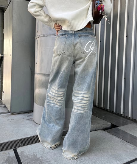 ルーズシルエットDENIMPT｢POKETTOLOGO｣#Ri0717