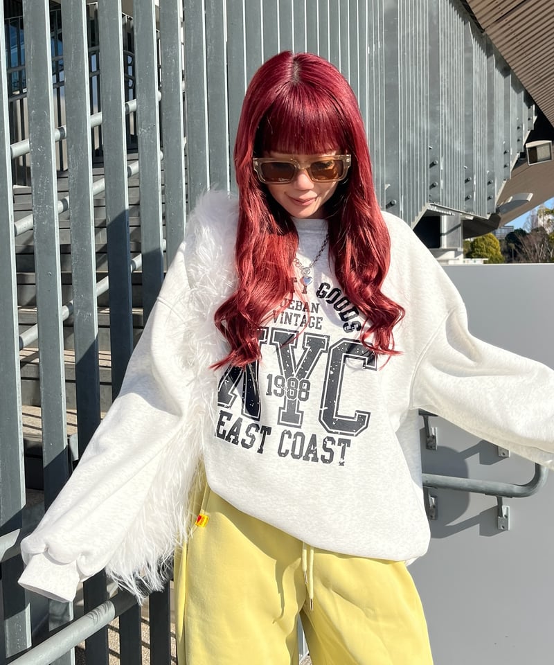 裏起毛オーバーサイズSW｢NYC1988｣#Ri0718 | Miney