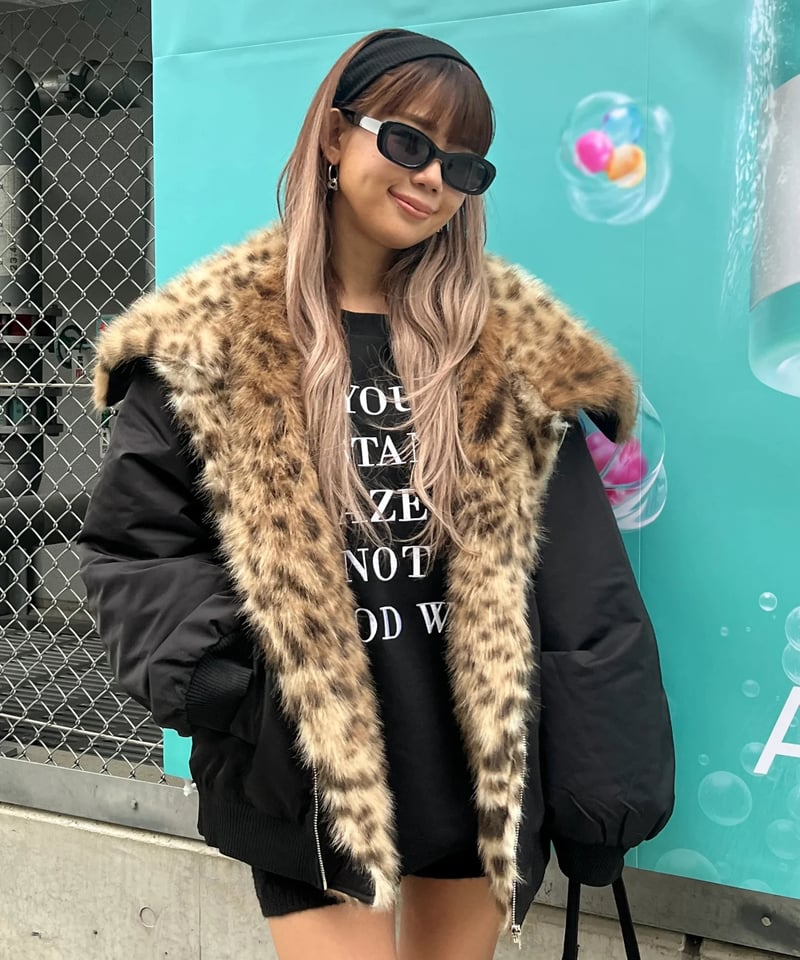 フェイクファーフライトJK｢LEOPARD SKY｣#Ri0875 | Miney